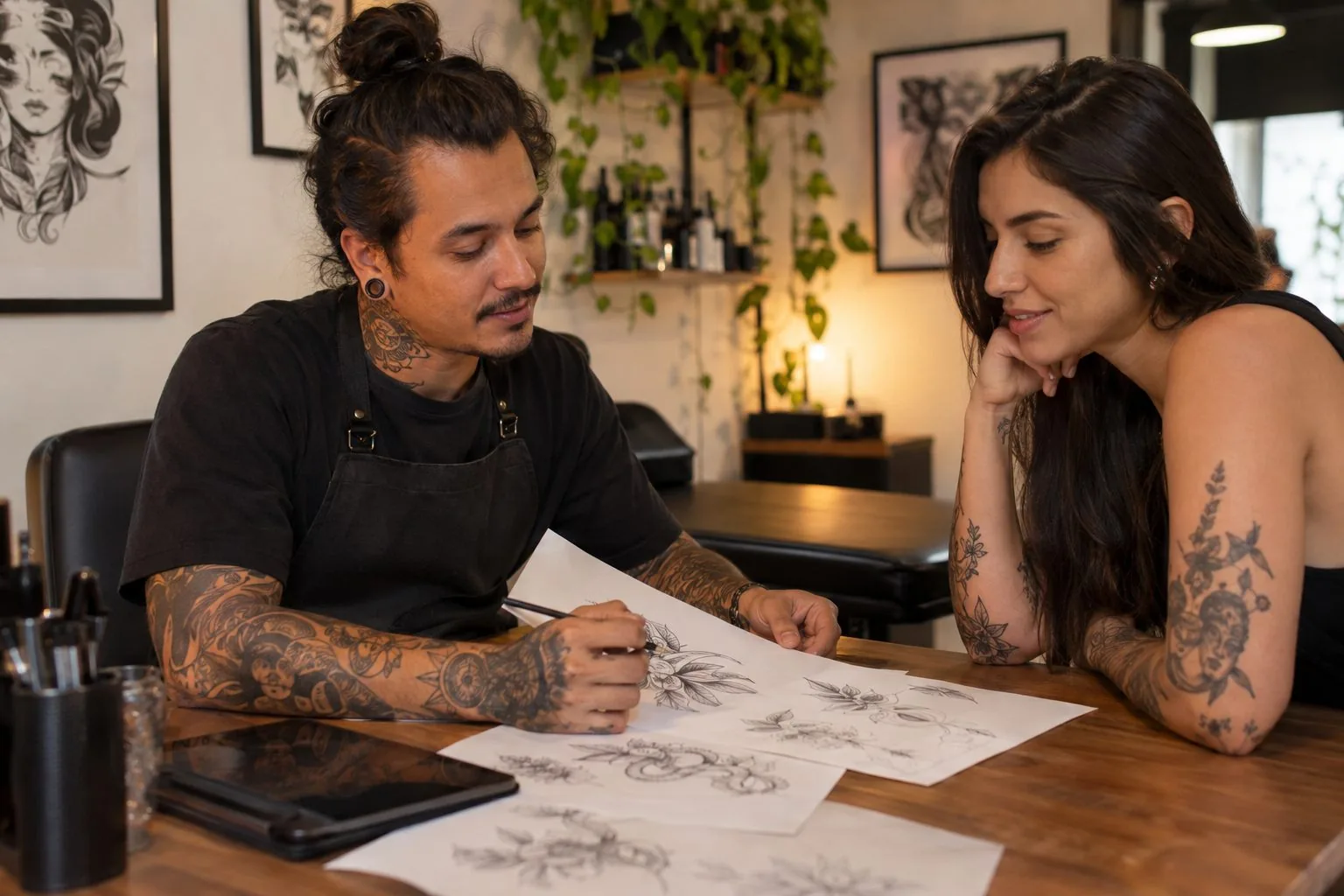 Tatuadores — ambiente e atendimento